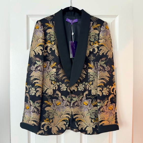 Ralph Lauren Purple Label Jackets & Blazers - Ralph Lauren Purple Label Elegant Silk Patterned Blazer